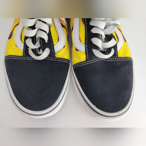 Vans Flame Old Skool Skateboard Grunge Street Wear Unisex Shoes Men's Size 8 - Picture 4 of 16